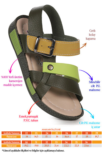 Kiko Kids Boy's Sandals Şb 2517-26