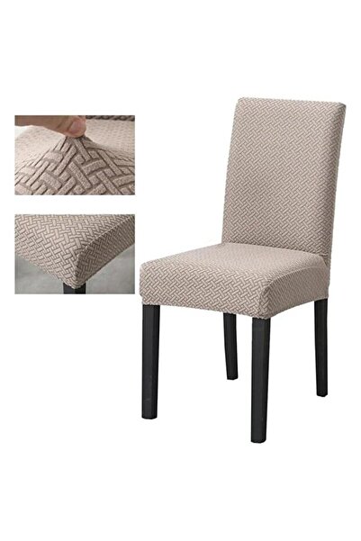 AKBU Likrali Kümaş Desenli Sandalye Örtüsü, Lastikli, Esnekli ,kaliteli Sandalye Kılıfı 1 Adet