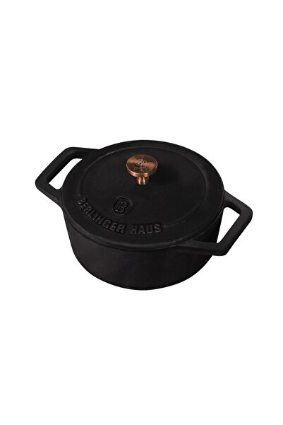 Berlinger Haus Casserole with lid, 12 cm, enameled cast iron Black Rose Collection, Berlinger Haus, BH 6490