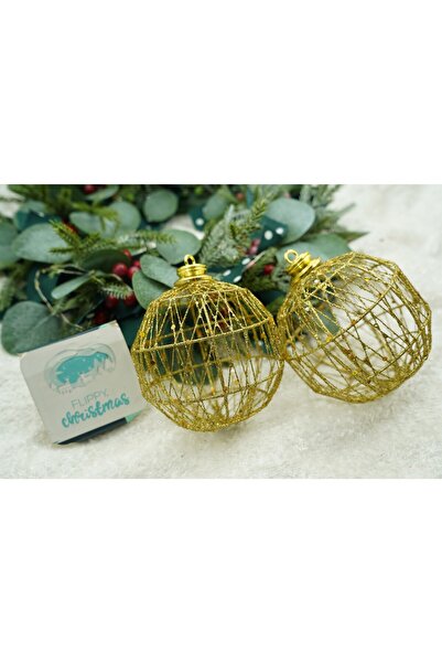 Flippy Σετ 3 στολιδιών για χριστουγεννιάτικο δέντρο, Flippy, τύπου υδρόγειου, χρυσό, ø 10 cm, μεταλλικό, γυαλιστερό, 10x30x10 cm