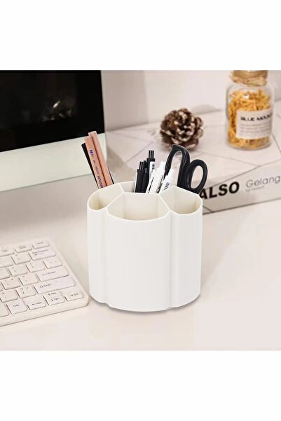 isometric 360 Derece Dönebilen 6 Gözlü Kaşıklık Makyaj Düzenleme Kalemlik 1 Adet