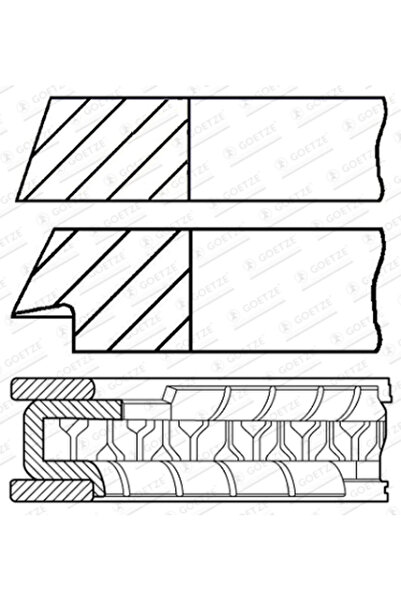 GOETZE ENGINE Set Segmenti Piston Volvo 850/C70 1/S40 1