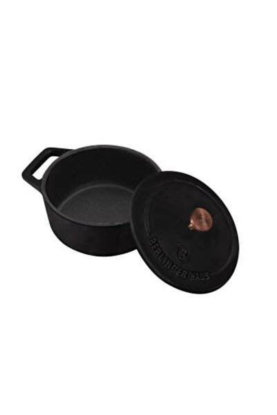 Berlinger Haus Casserole with lid, 10 cm, enameled cast iron, Black Rose Collection, Berlinger Haus, BH 6489