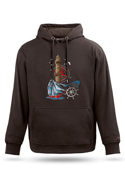 Tarrzzcom سويت شيرت بغطاء للرأس بتصميم المنارة والمراكب الشراعية