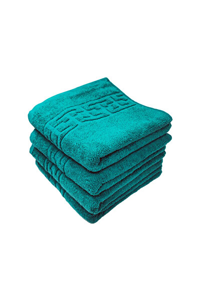 rotop Set 4 Towels 50×90 cm Cotton 500 g/m² Greek Border Green Dark