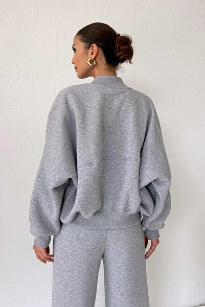 My Blog Light Gray Tracksuit Set - 8001