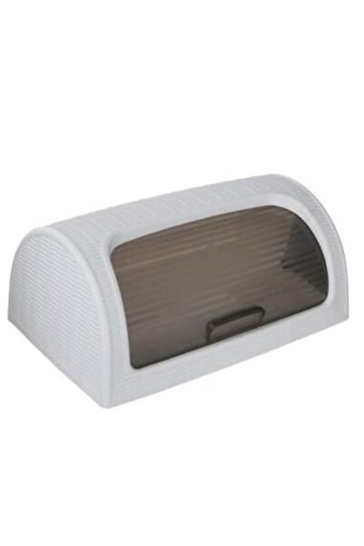 OEM Rattan Bread Storage Box, Plastic, White and Brown 05330 (41.7 x 26.9 x 18.1 cm)