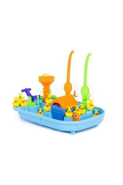LeanToys Fishing set, fishing rod for 2 children, with ducklings, LeanToys, 8579