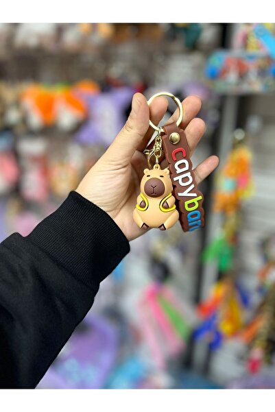 EyER Shoping Capy Bara Vip Silicone Keychain Yellow