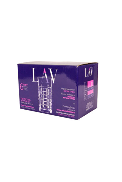 LAV Set of 6 Transparent Glasses 356 ml