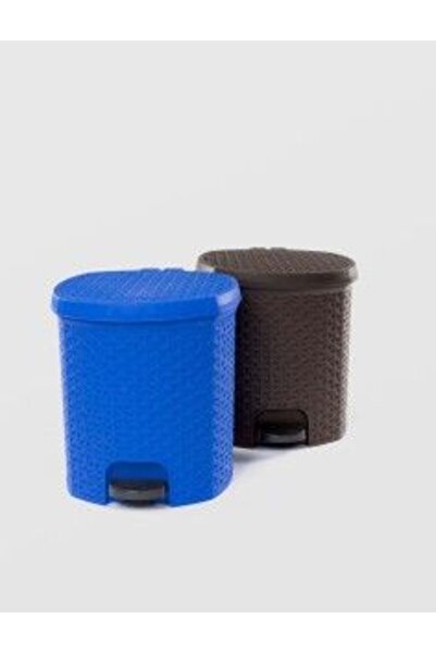 sterk Rattan pedal trash bin 10 L 27 x 28 x 30.5 cm