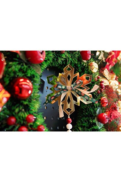 Flippy Χριστουγεννιάτικο Στολίδι, Flippy, Νιφάδα Χιονιού, Χρυσό, Λαμπερό, 16*30CM, Ακρυλικό, Εσωτερικού/Εξωτερικού Χώρου
