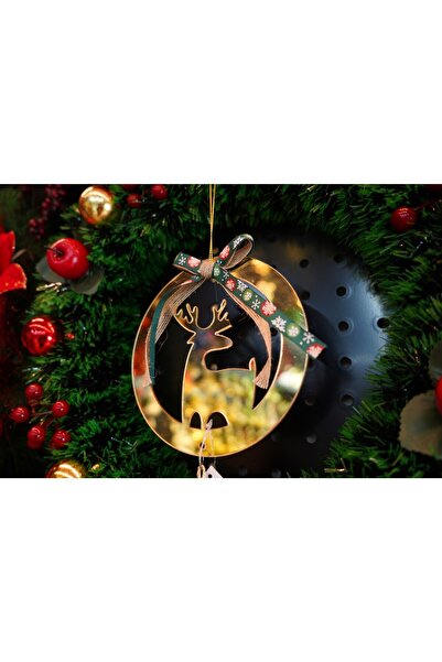 Flippy Χριστουγεννιάτικο Στολίδι, Flippy, Τάρανδος, Χρυσό, Λαμπερό, 15*25CM, Ακρυλικό, Εσωτερικού/Εξωτερικού Χώρου