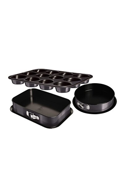 Berlinger Haus Set of 3 Metal Carbon Line Trays, Berlinger Haus, BH/7637