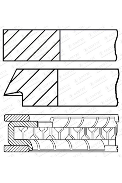 GOETZE ENGINE Set Segmenti Piston Mitsubishi (soueast) Soveran 2004-2009 Benzina