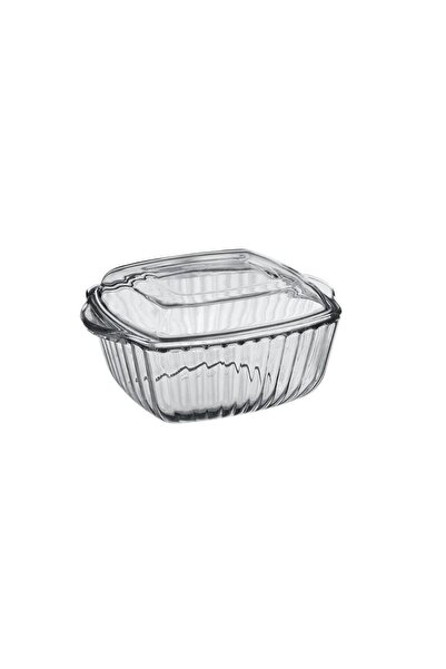 Borcam Recipient pătrat termorezistent cu capac de sticlă, 2,6 l, Borcam, 59049