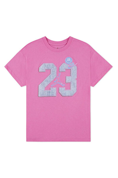 Nike JORDAN PINK BLUE JEANS BUMBAC GOL ÎN GAT T-SHIRT PENTRU FETE 45F216