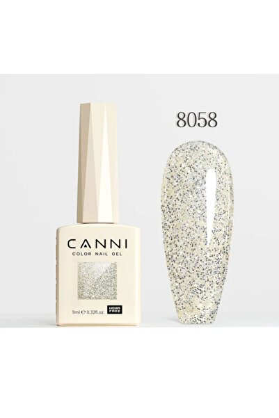 Canni 9 ml Glitter Uv Led Kalıcı Oje Hema Free 8058