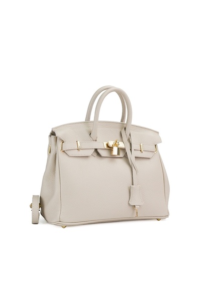 Posete Fagaras Μίνι δερμάτινο πορτοφόλι Edith - Μπεζ, 1 διαμέρισμα, 3 τσέπες,...