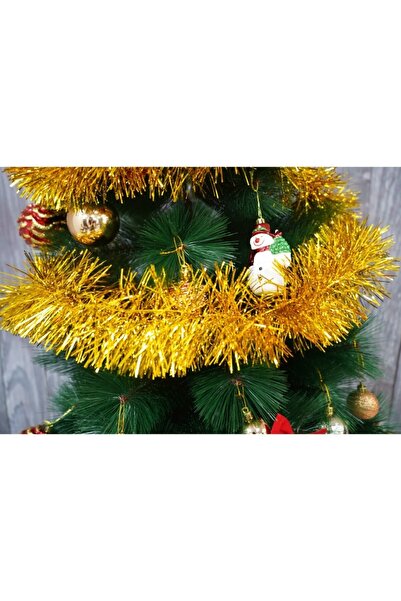 Bibilel Christmas Tinsel Bibilel, Gold, 2 m x 11 cm, PVC Foil, Indoor/Outdoor