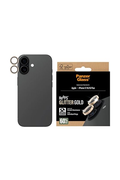 CARE by PanzerGlass® Protecție cameră pentru iPhone 16 / 16 Plus / 17, cercur...