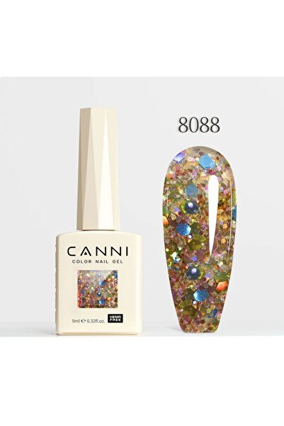 Canni 9 ml Glitter Uv Led Kalıcı Oje Hema Free 8088