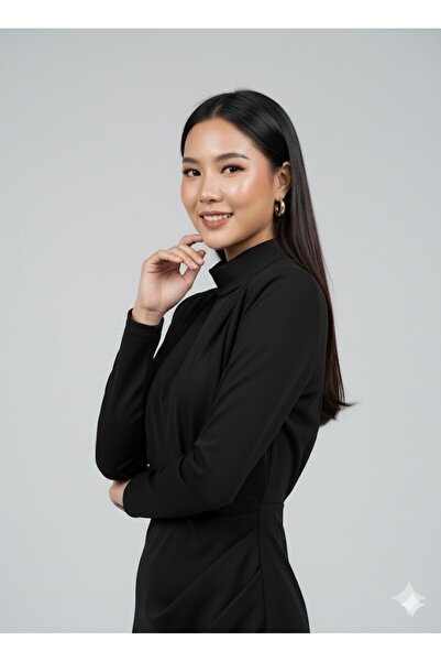 cemo Women's Shoulder Pad Piece Short Dress