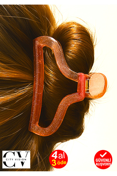 cityvision Silvery Oval Model Orange Color 11 cm Women's Hairpin - Stylish an...