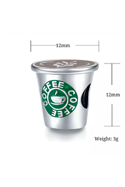 Bijuterii Nadiela Talisman Argint 925, Charm pentru bratari – Coffee Coffee and Coffee