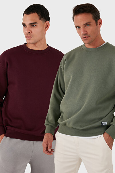 Buratti Ανδρικό φούτερ Regular Fit Crew Neck με λουράκια, συσκευασία 2 τεμαχίων SWEAT 5905255S2
