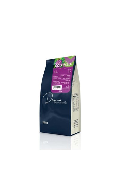 Drip on coffee حبوب قهوة مختصة كولومبيا | عنب لا هوائي 250 جرام
