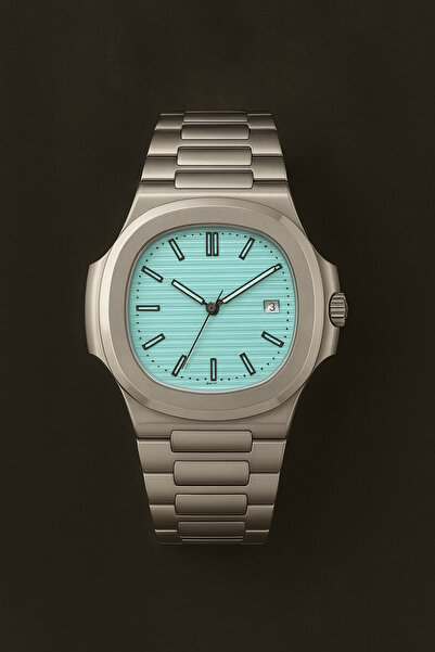 sezerekspres Men's Patek Steel Case Steel Strap Stainless