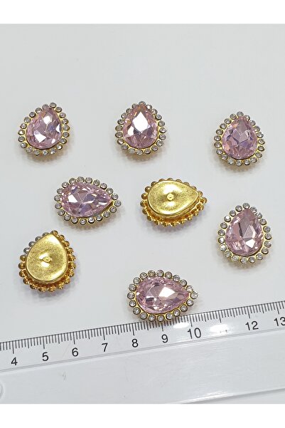 CRYSTALSHOP Каменни кантове - Pink Drop 18*24 мм (25 БРОЯ)