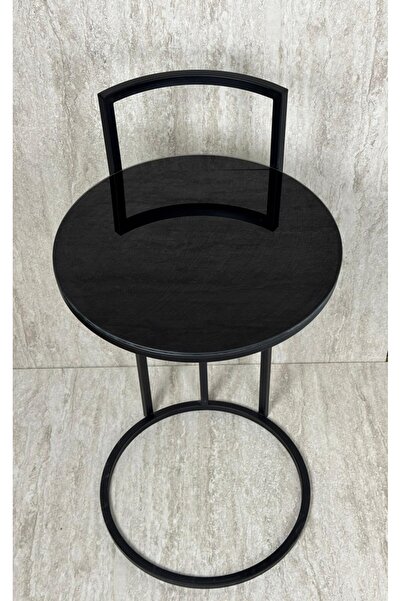 LONART CONCEPT Vip Koltuk İçine Giren C Yan Sehpa Metal İskelet Ayna Üst