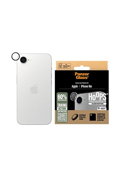 CARE by PanzerGlass® Protecție cameră pentru iPhone 16e, cercuri, cu separare...