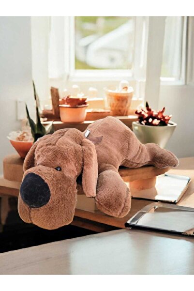 Mellito 75 cm Lying down Dog Brown Plush Sleeping & Playmate