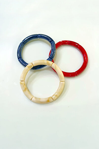 Glaren 3'lü Bohem Tarz Akrilik Taş Kadın Bileklik