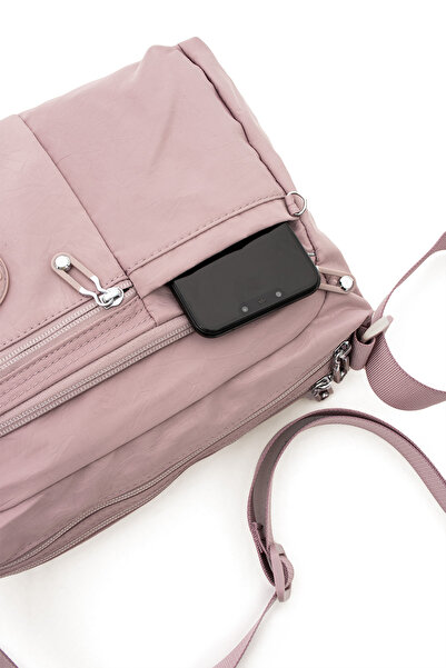 Sanmorris 4006 Brand Multi-Compartment Waterproof Wrinkle Fabric Crossbody Bag