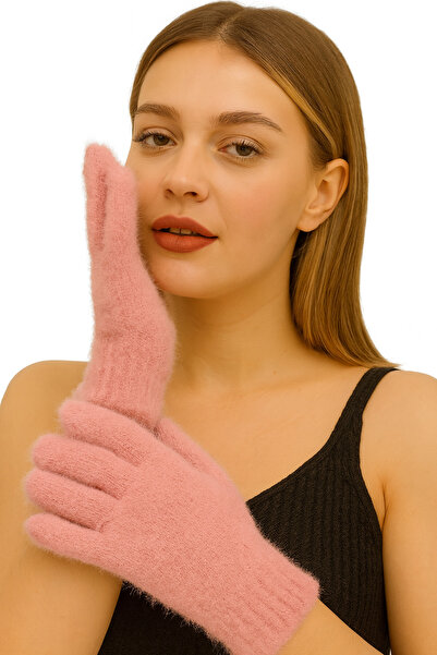 CapZone قفازات نسائية وردية اللون - قفازات شتوية دافئة ذات ملمس ناعم