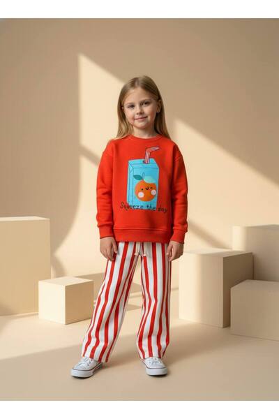 Little Miny Kids طقم ملابس علوية وسفلية للفتيات مصنوع من القطن بنسبة 100% مخط...