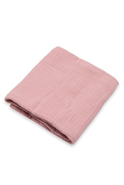 NEWBABY Paturica moale bebe, New Baby, 60x60 cm, Din muselina, 100% bumbac, Pink