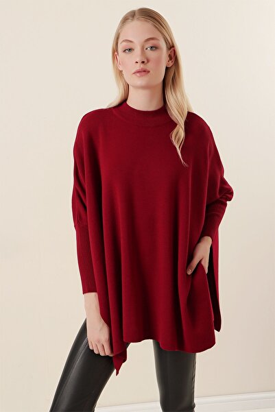 Hiccup Bdart Slit Detailed Mock Neck Knitwear Sweater
