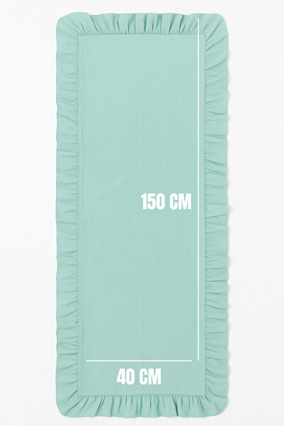 Morlay Mint Green Frilly Runner - 40X150 cm