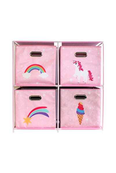 Gift Design Dulap modular cu 2 rafturi și 4 cutii de depozitare Unicorn