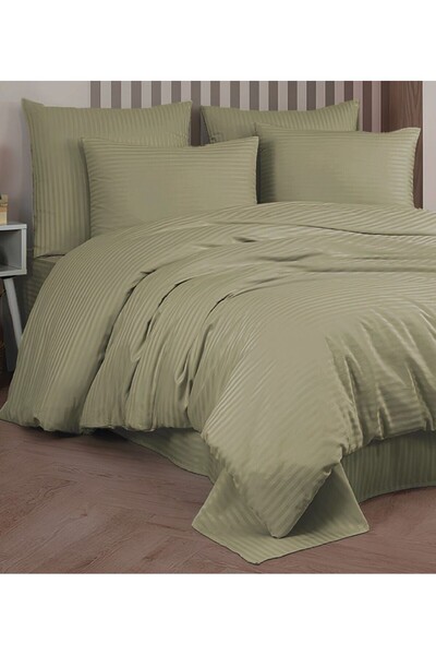 metin tekstil Бавовняний сатеневий комплект постільної білизни з лініями для ...