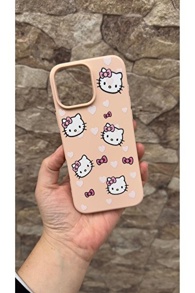 Vip Case iPhone 16 Pro Max Uyumlu Hello Kity Silikon Darbe Emici Klasik Korum...