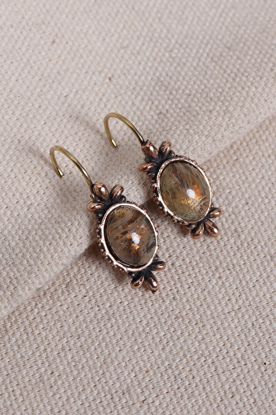 Süspüs Accessories Authentic Earrings with Rutil Quartz Stone