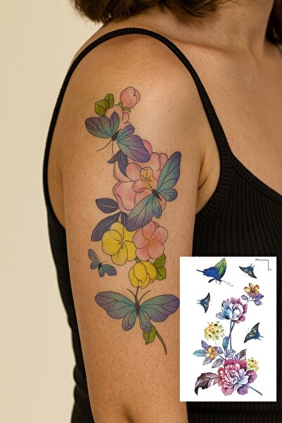 TAKIŞTIR Geçici Çiçek Figürlü Dövme Tattoo