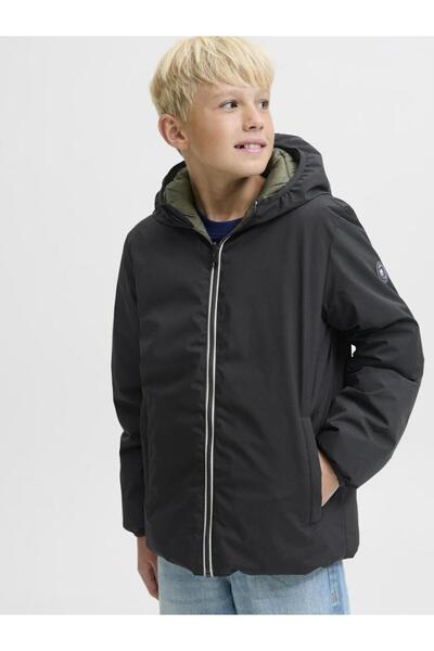 Jack & Jones Boy's Black Jjebrook Reversible Jacket Sn Jnr Jacket 12279138-Black