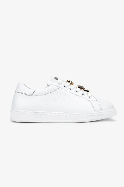 Valmenti Kadın Hakiki Deri Kırık Beyaz Sneakers & Spor Ayakkabı